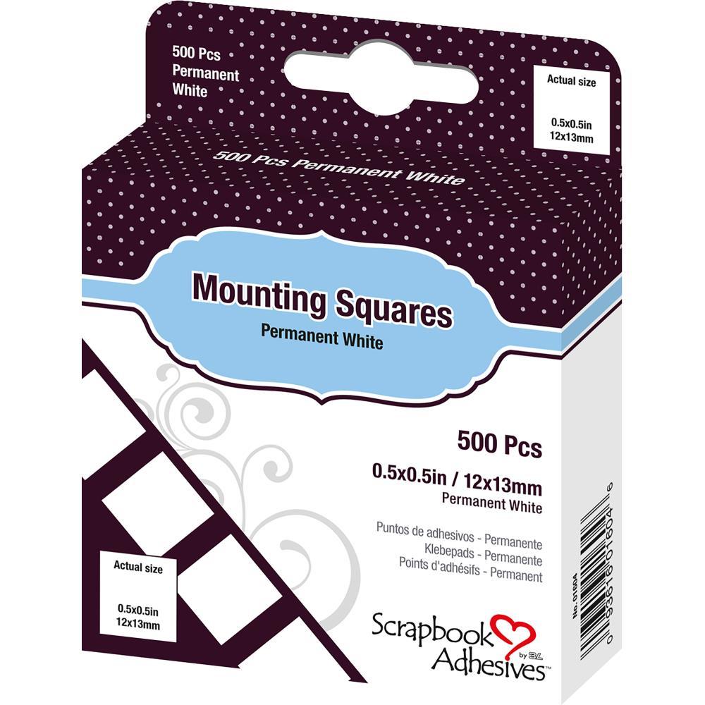 Adhesive - Mounting Squares - White Permanent (500)