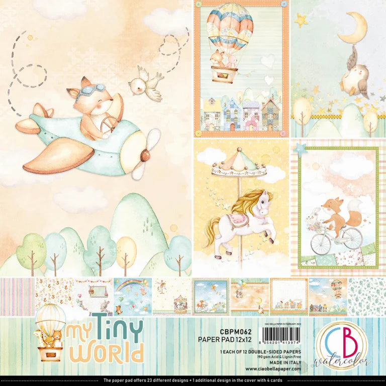 My Tiny world Paper Pad 12″x12″