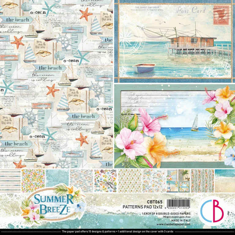 Summer Breeze Patterns Pad 12″x12″ 8/Pkg