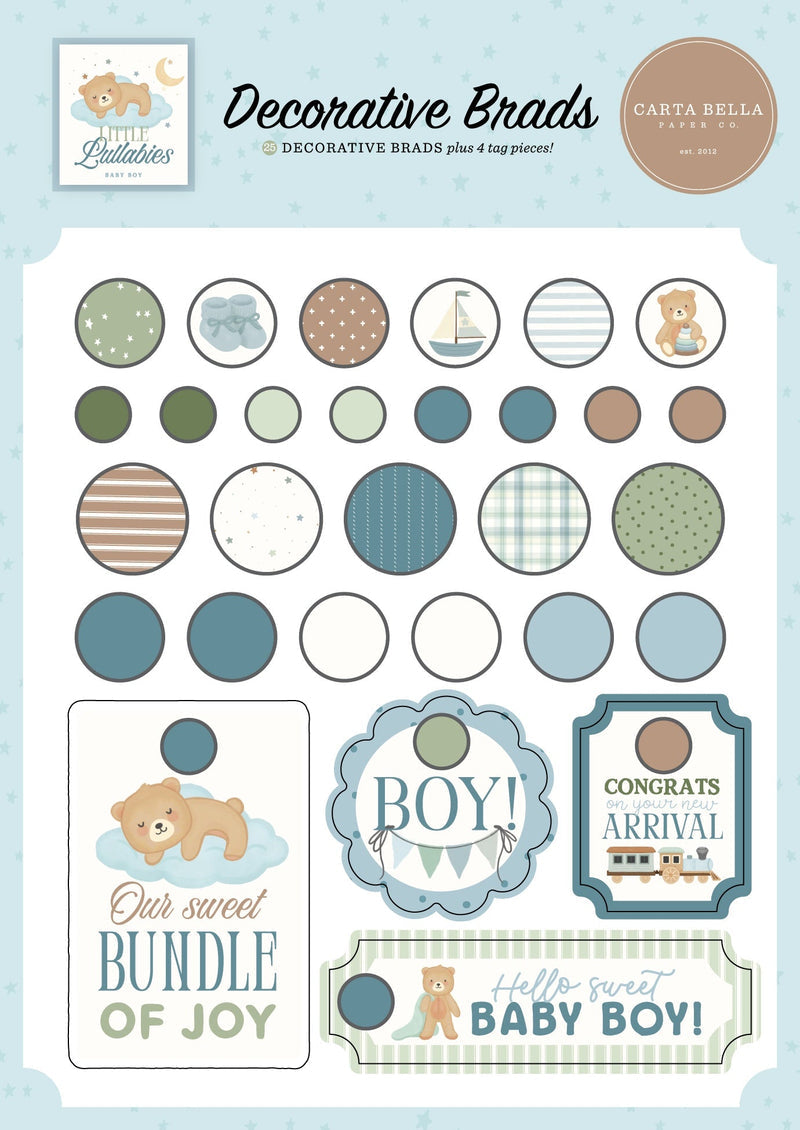 Little Lullabies – Baby Boy Decorative Brads