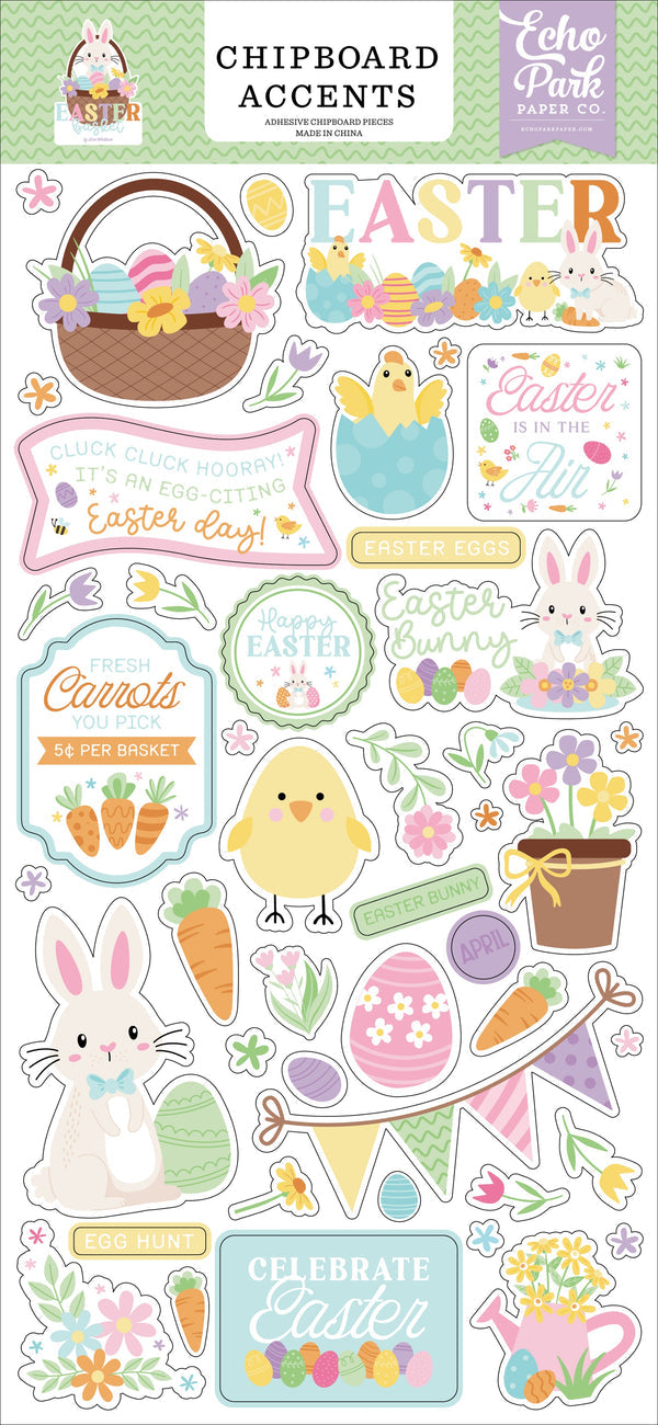 Echo Park Easter Basket Chipboard Accents