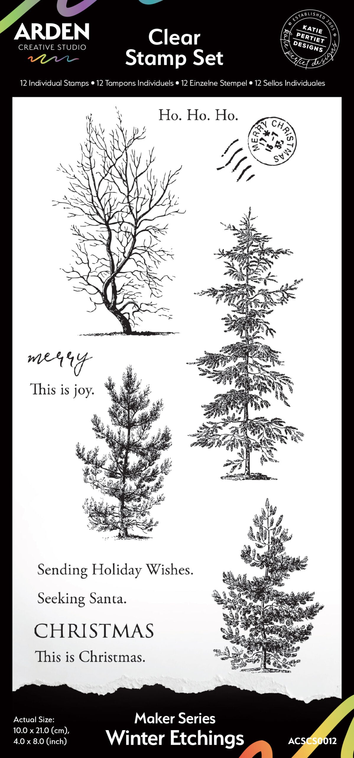 Winter Etchings Clear Stamp Set