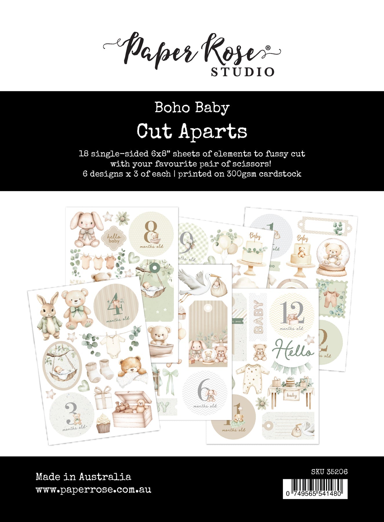 Boho Baby Cut Aparts Paper Pack 