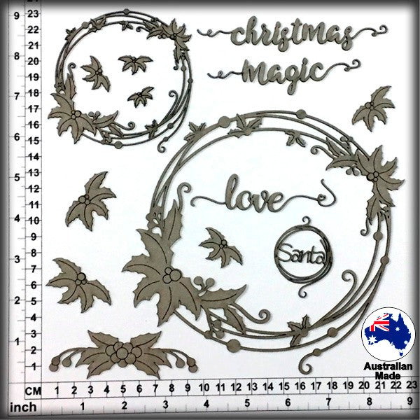 String Circles 05 Holly A4 Size Sheet