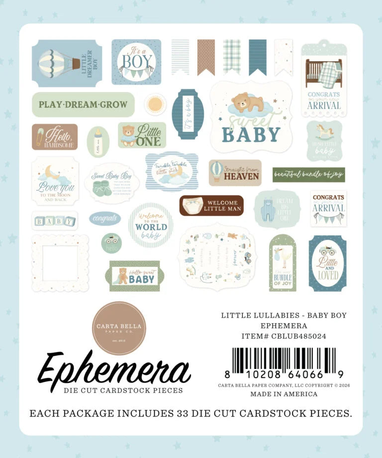 Little Lullabies – Baby Boy Ephemera