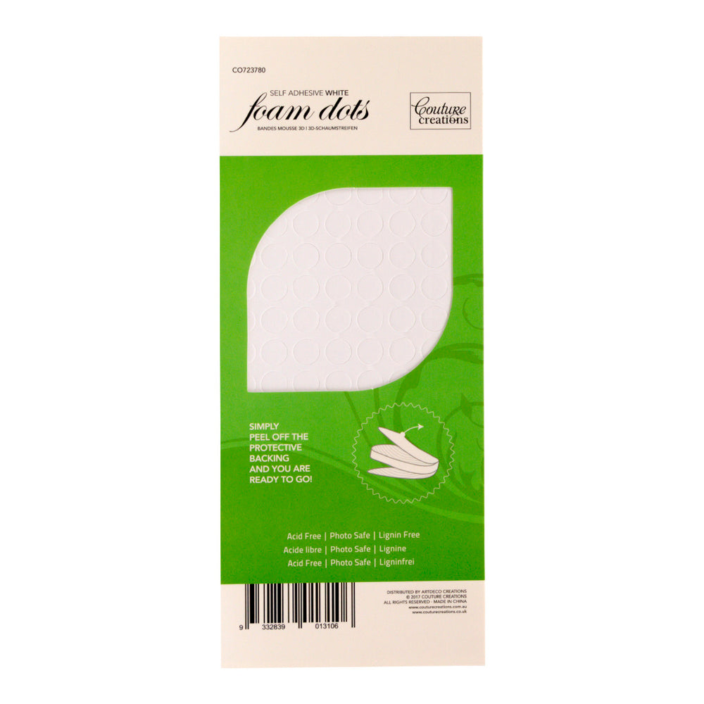CC White 3D Adhesive Foam Dots 10x2mm 152pcs