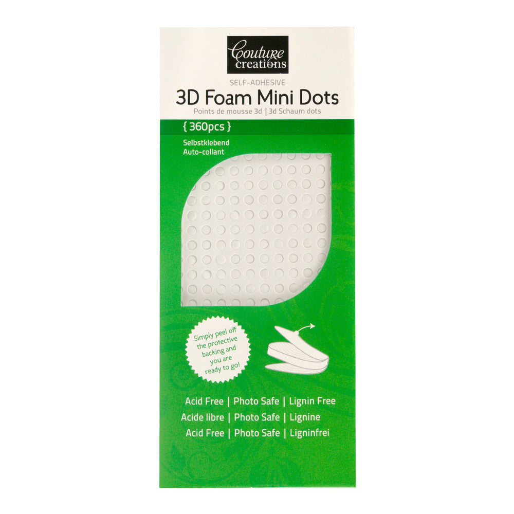 CC White 3D Adhesive Foam Mini Dots 5x2mm 360pcs