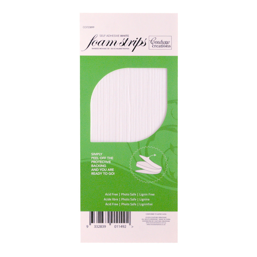 CC White 3D Adhesive Foam Strips 3x24x2mm 30pcs