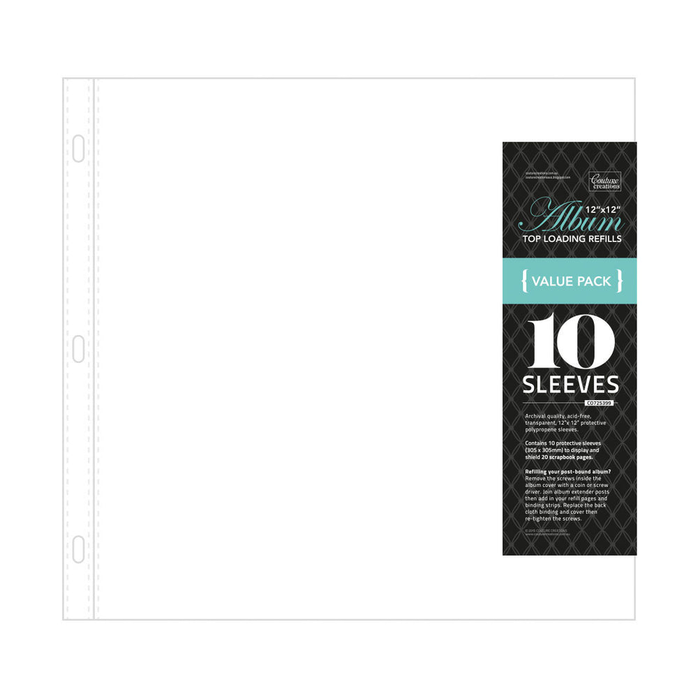 CC 12X12 3D Ring Album Refills -12x12 Pk10