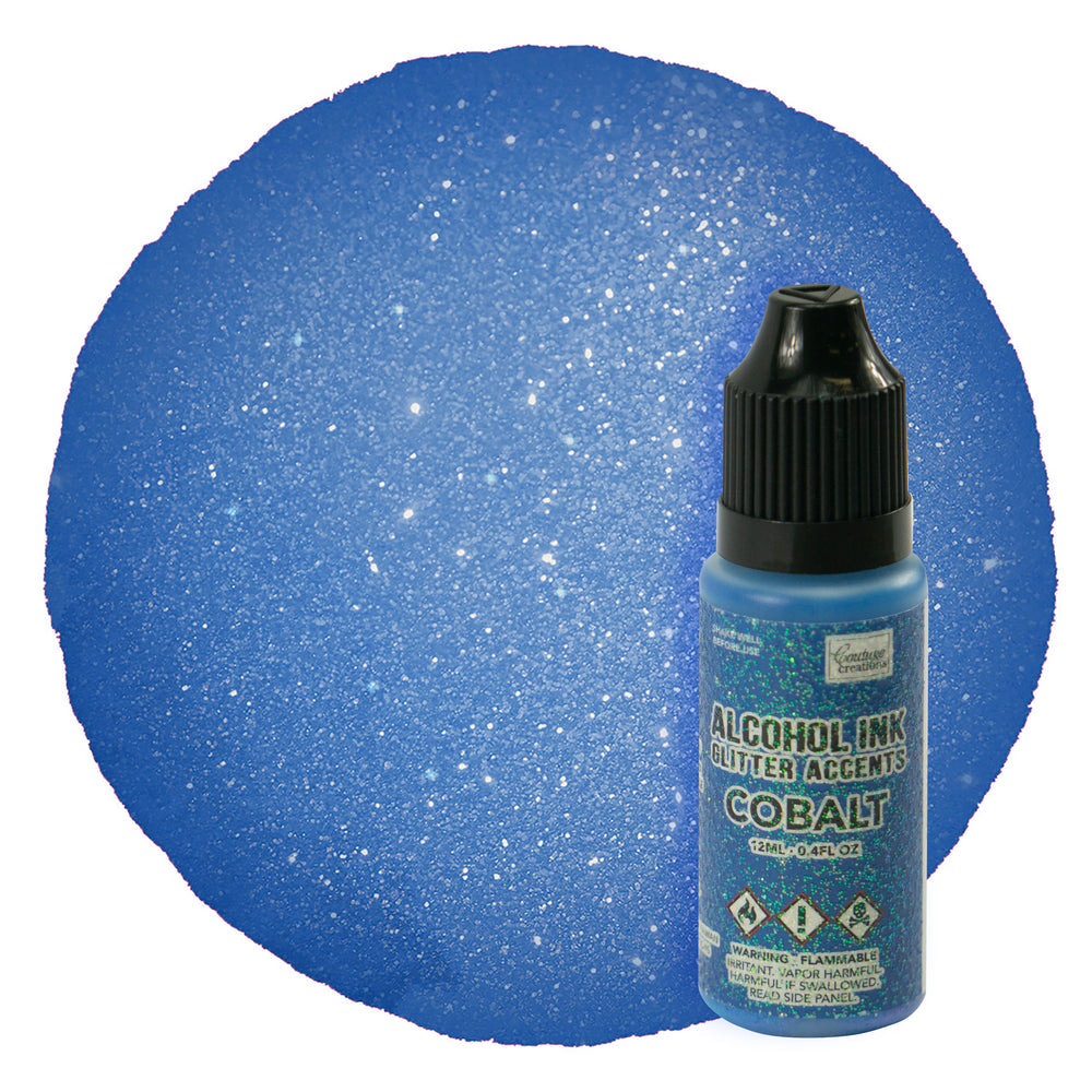 CC Alcohol Ink Glitter Accents - Cobalt - 12mL