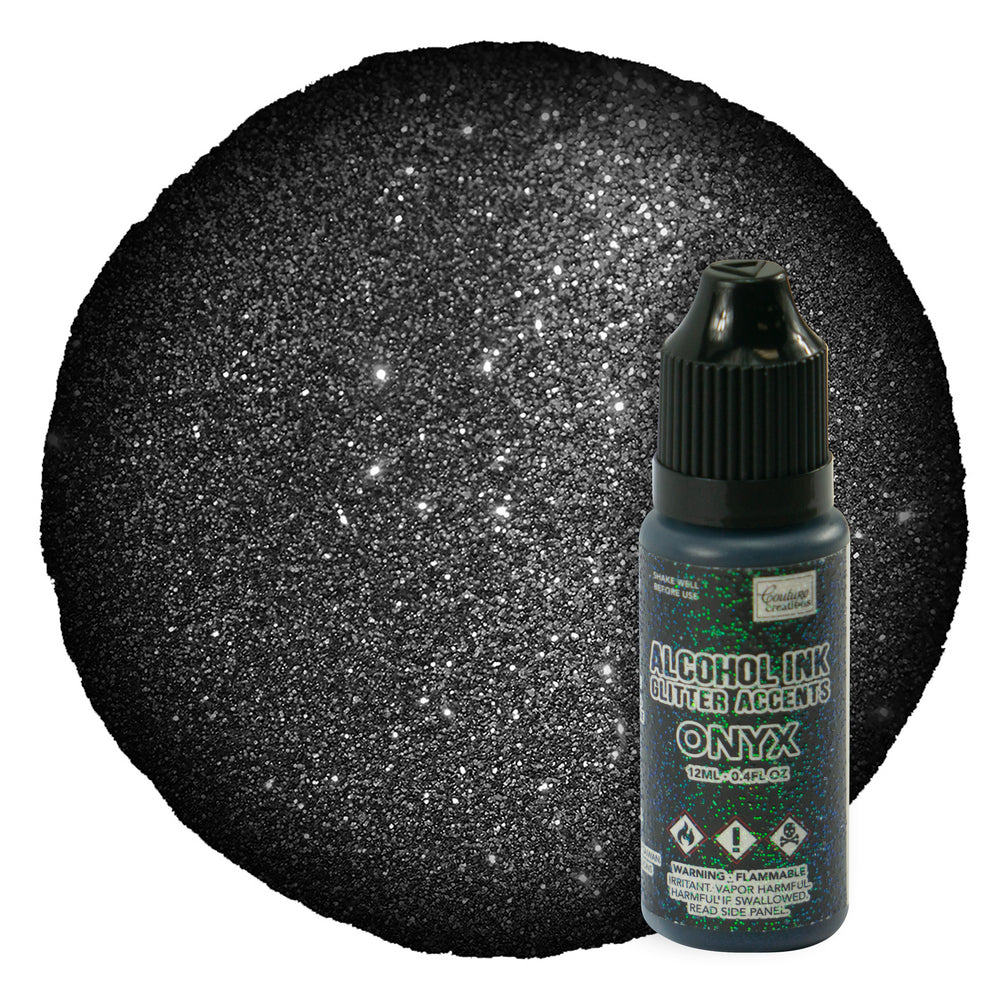 CC Alcohol Ink Glitter Accents - Onyx - 12mL