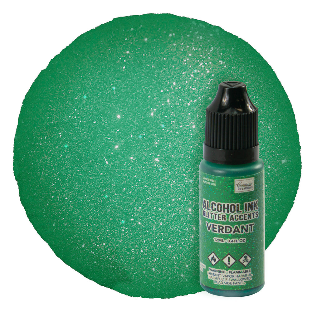 CC Alcohol Ink Glitter Accents - Verdant - 12mL