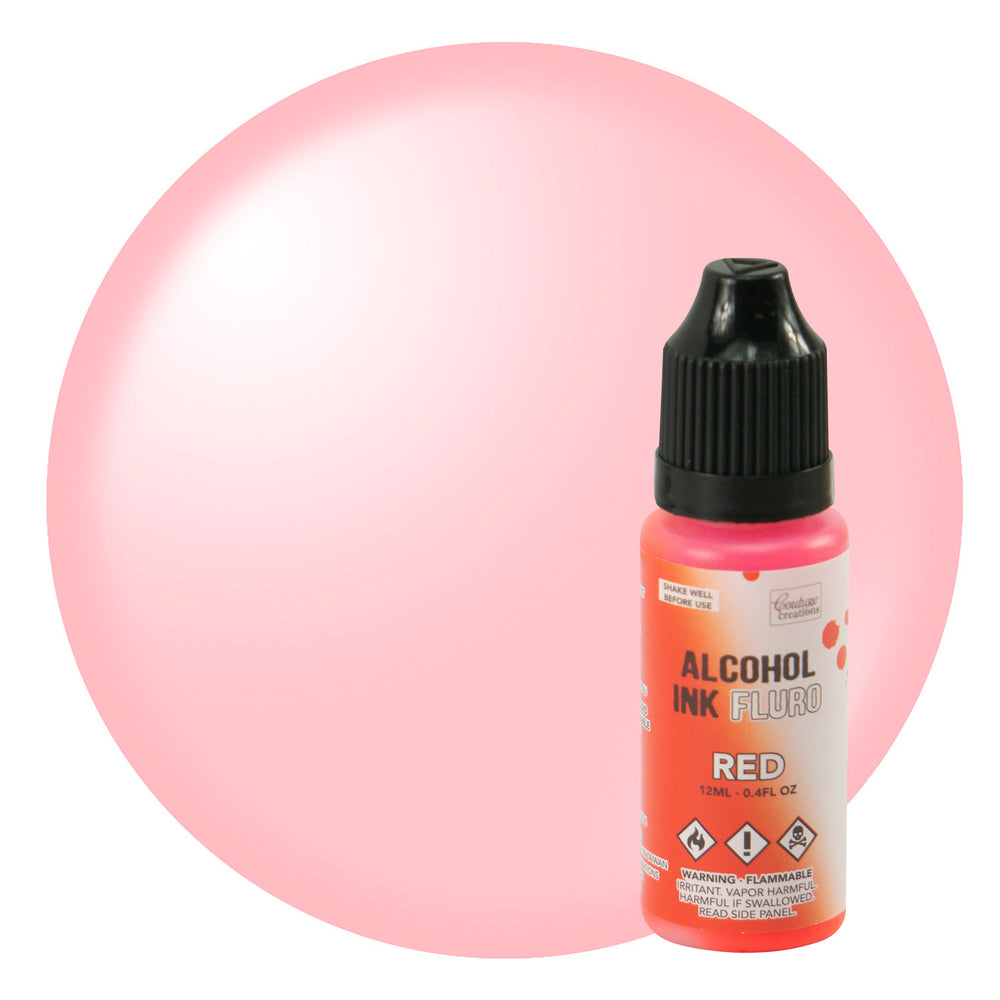 CC Alcohol Ink Fluro - Red - 12mL