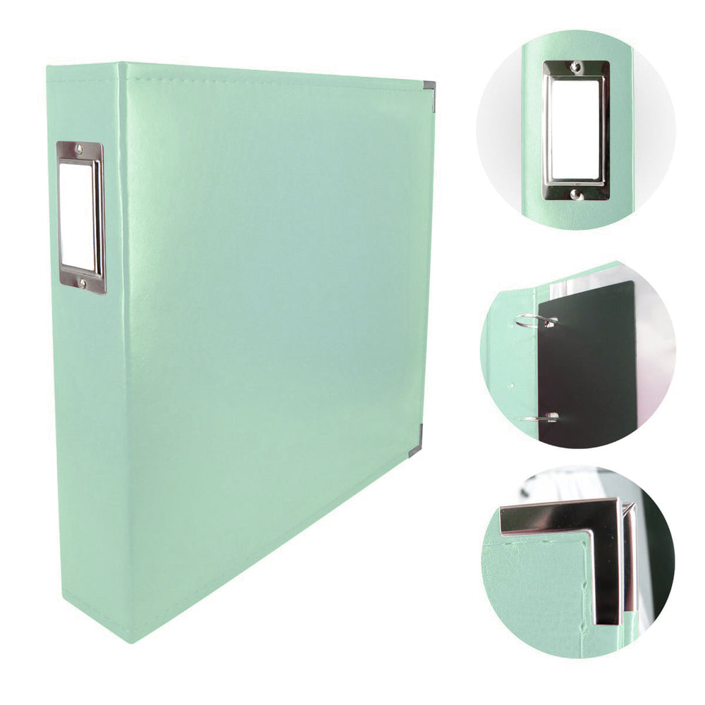 CC MINT 12X12 3D Ring Album Faux Leather