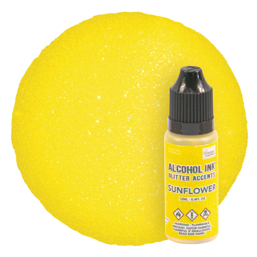 CC Alcohol Ink Glitter Accents Sunflower - 12mL