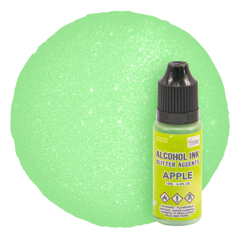 CC Alcohol Ink Glitter Accents Apple - 12mL