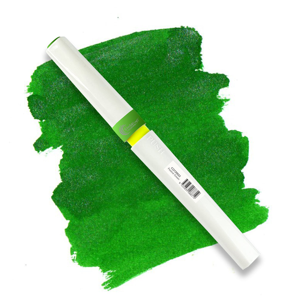 Winkles FESTIVE TRIO PACK Glitter Brush Marker - Festive Green/Festive Red/White Snow