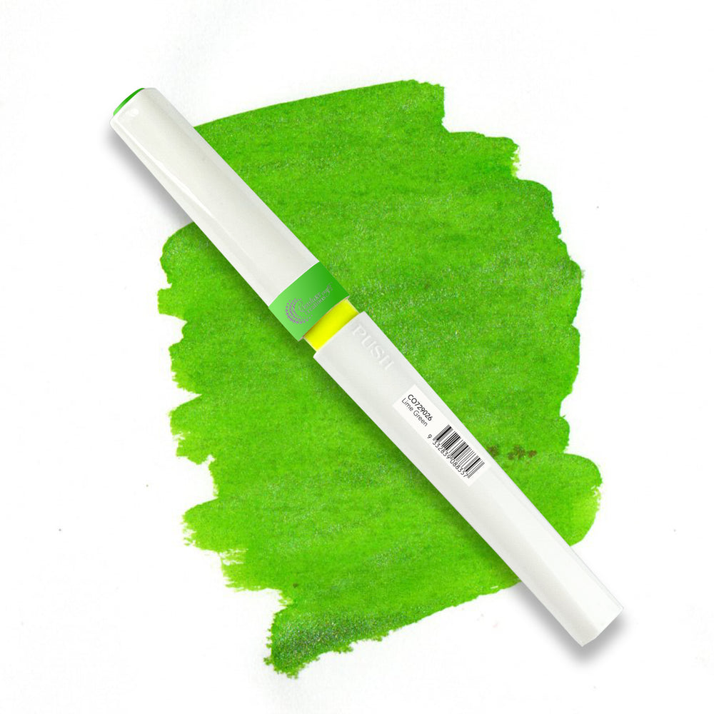 Winkles LIME GREEN Glitter Brush Marker