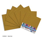 CC YELLOW GOLD Laminated Glitter paper - 12x12 - (120gsm) - 7 Sheets