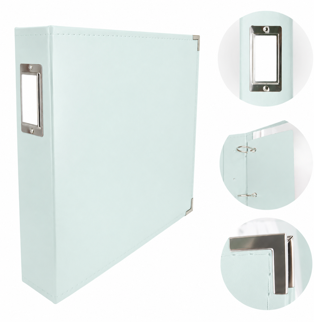 CC COOL GREY 12X12 3D Ring Album Faux Leather