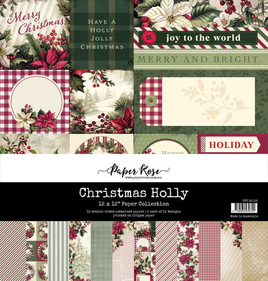 Christmas Holly 12x12 Paper Collection