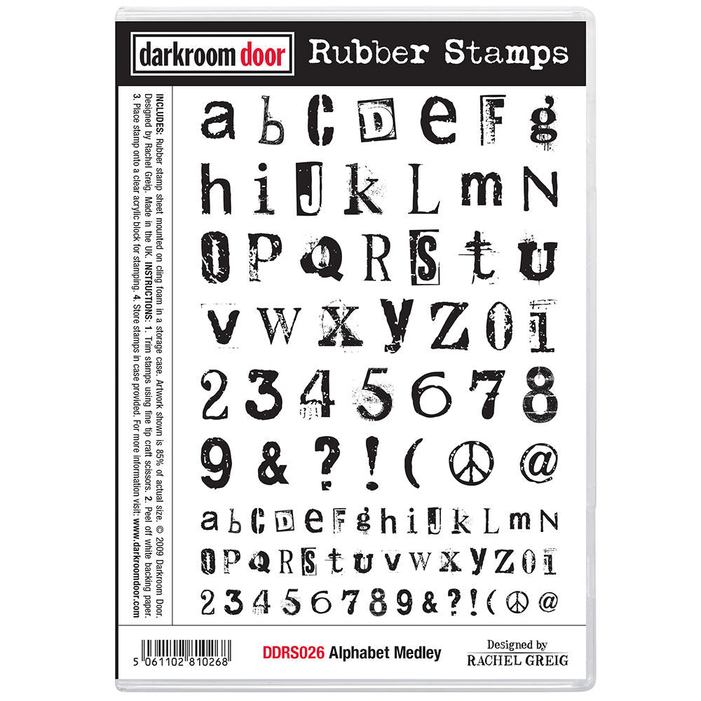 Rubber Stamp Set - Alphabet Medley