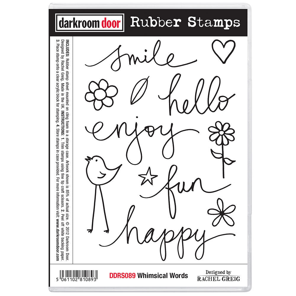 Rubber Stamp Set - Whimsical Words