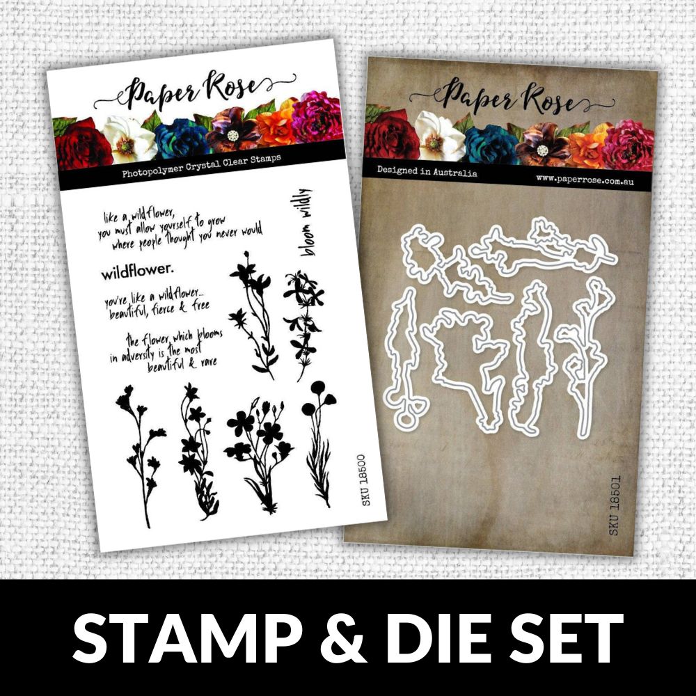 Wildflowers 4x6" CLEAR STAMP & DIE SET