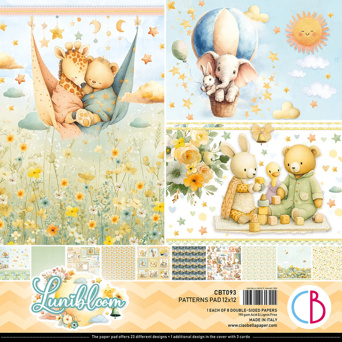 Lunibloom Patterns Pad 12″x12″ 