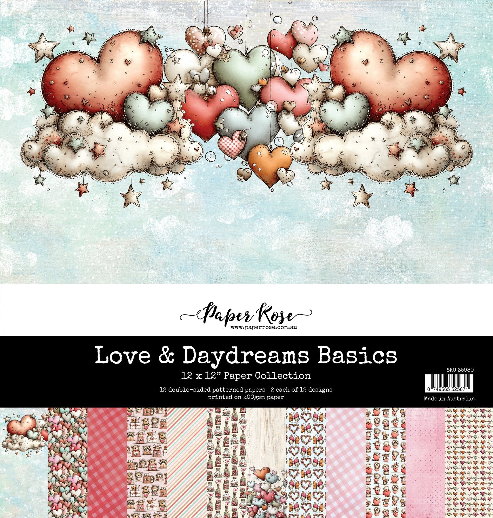 Love & Daydreams Basics 12x12 Paper Collection
