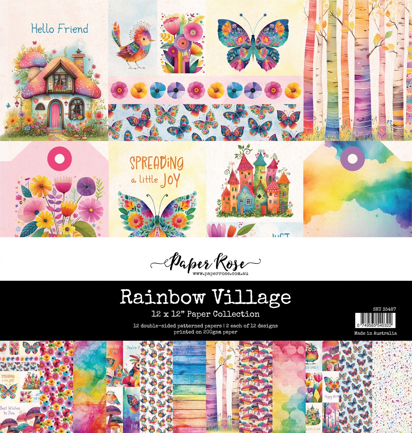 Rainbow Village 12x12 Paper Collection