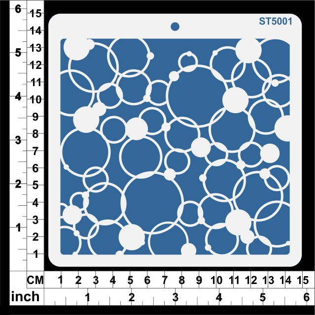 Bubbles Square Stencil