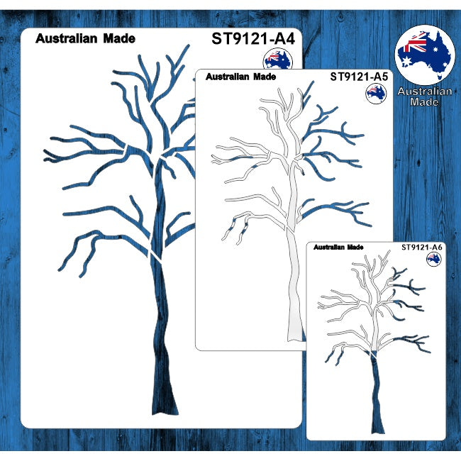 Tree Stecil A6 A5 A4 set of 3