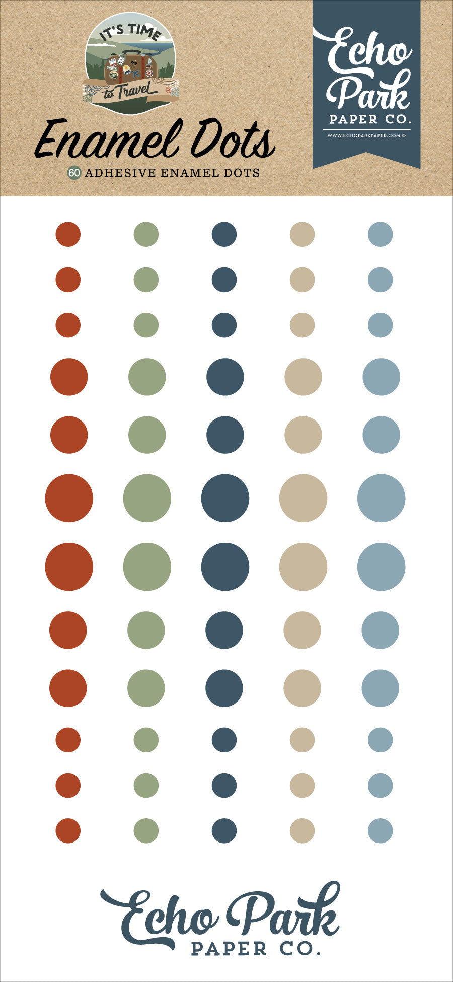 It’s Time to Travel Enamel Dots