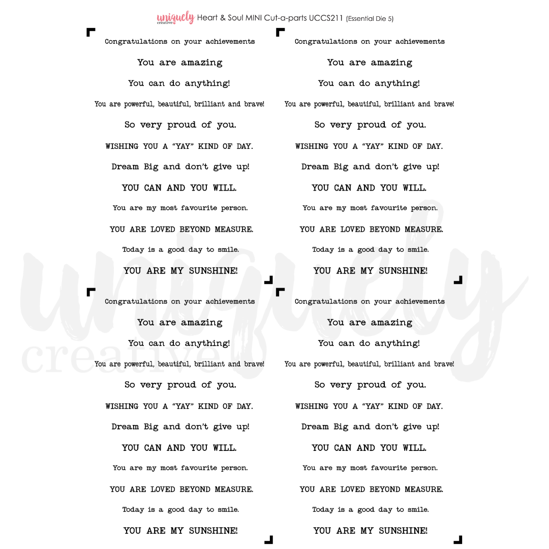 Heart & Soul Cut-a-Part Sheet Mini