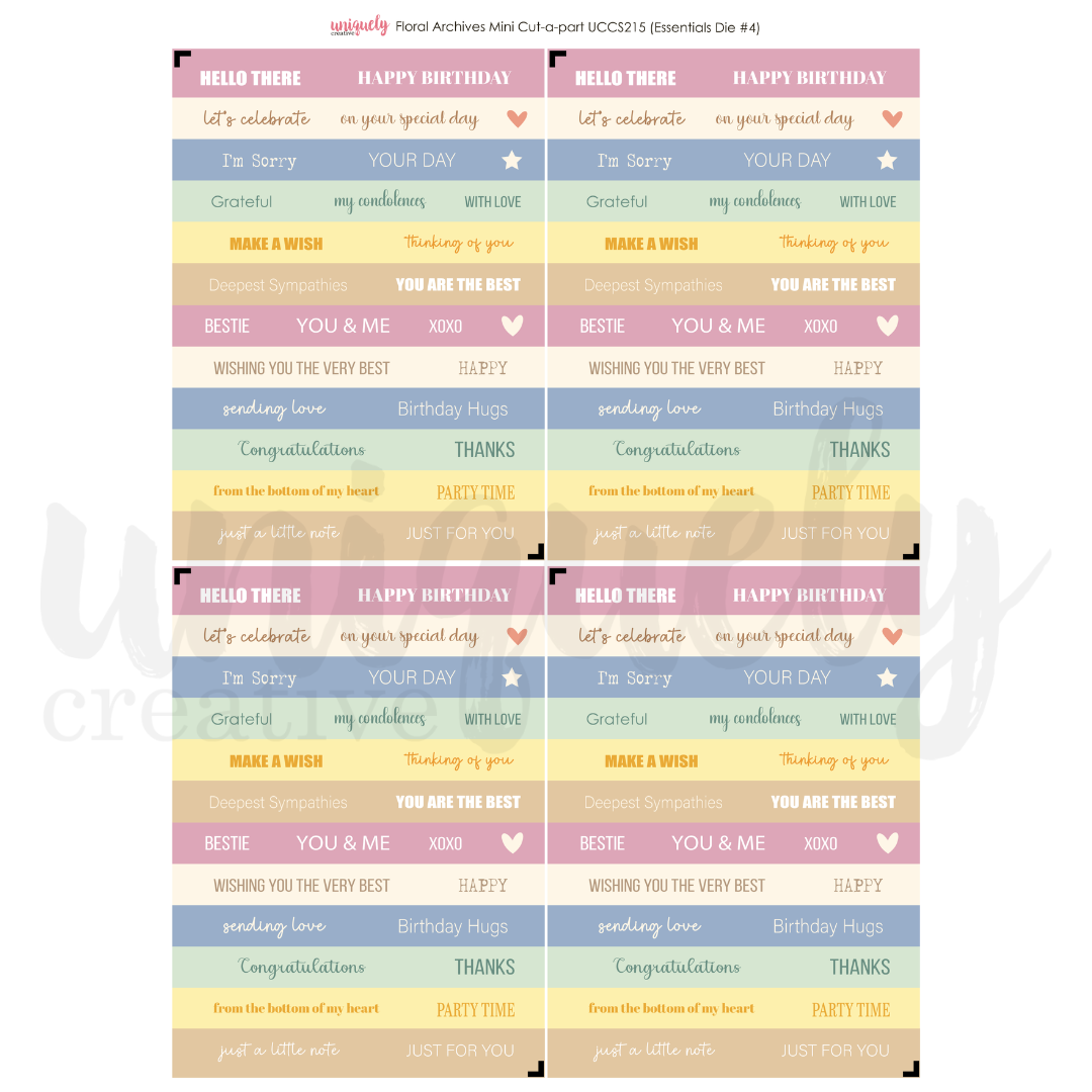 Floral Archives Cut-a-Part Sheet Mini