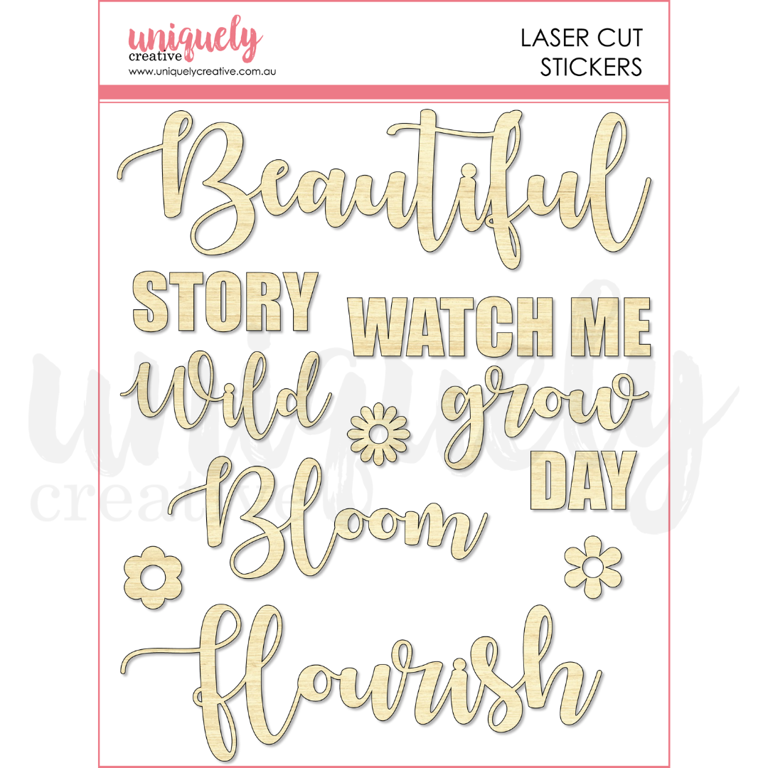 Botanical Script Stickers