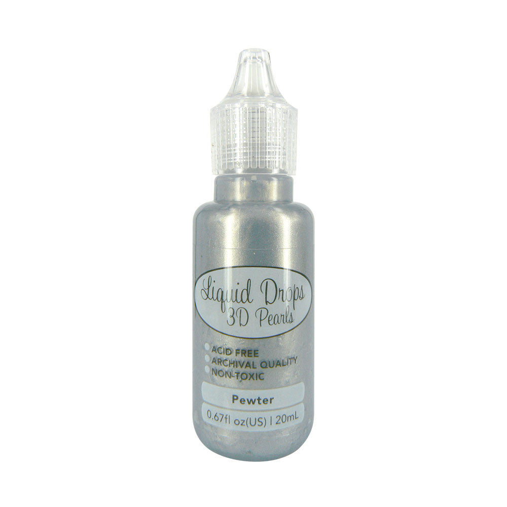 Liquid Drops 3D Pearls - Pewter