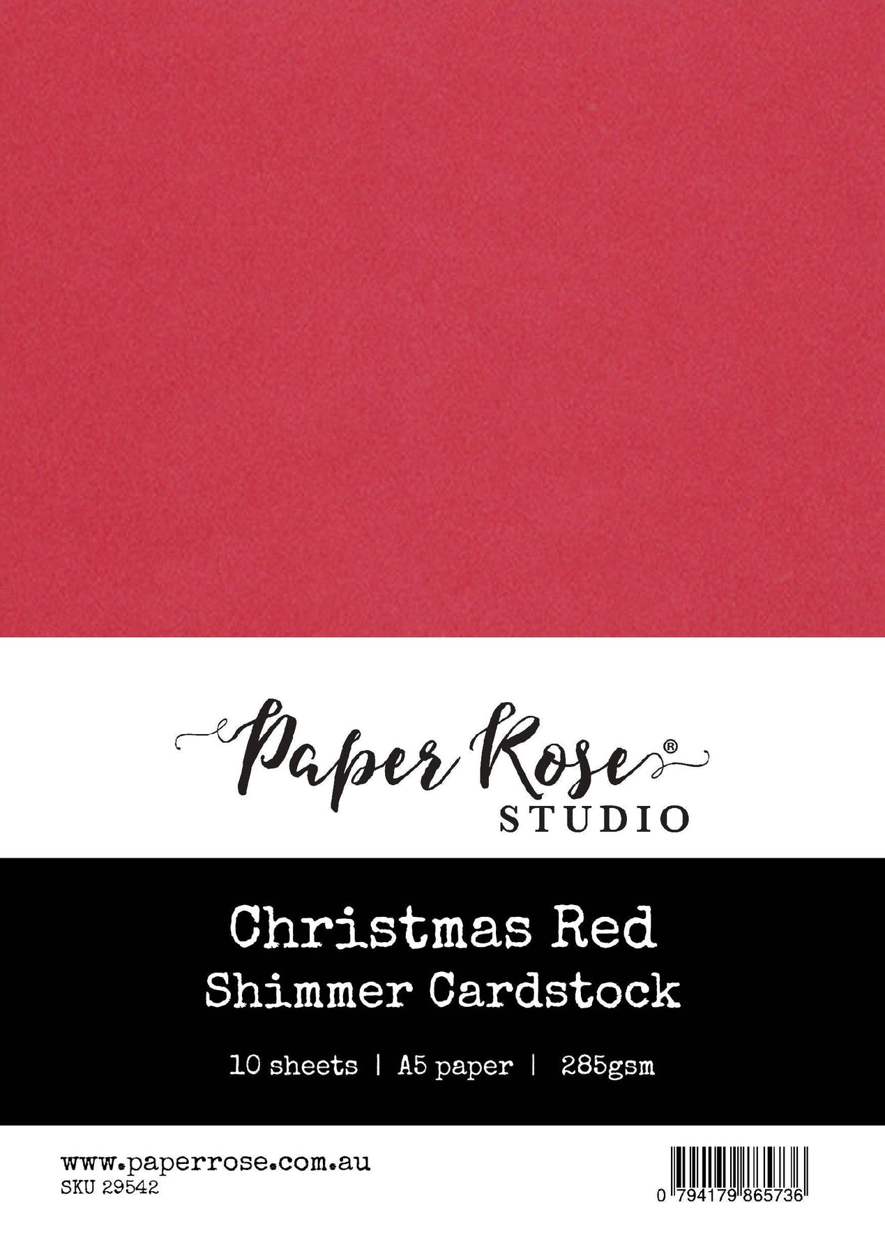 Christmas Red Shimmer Cardstock A5 10pc