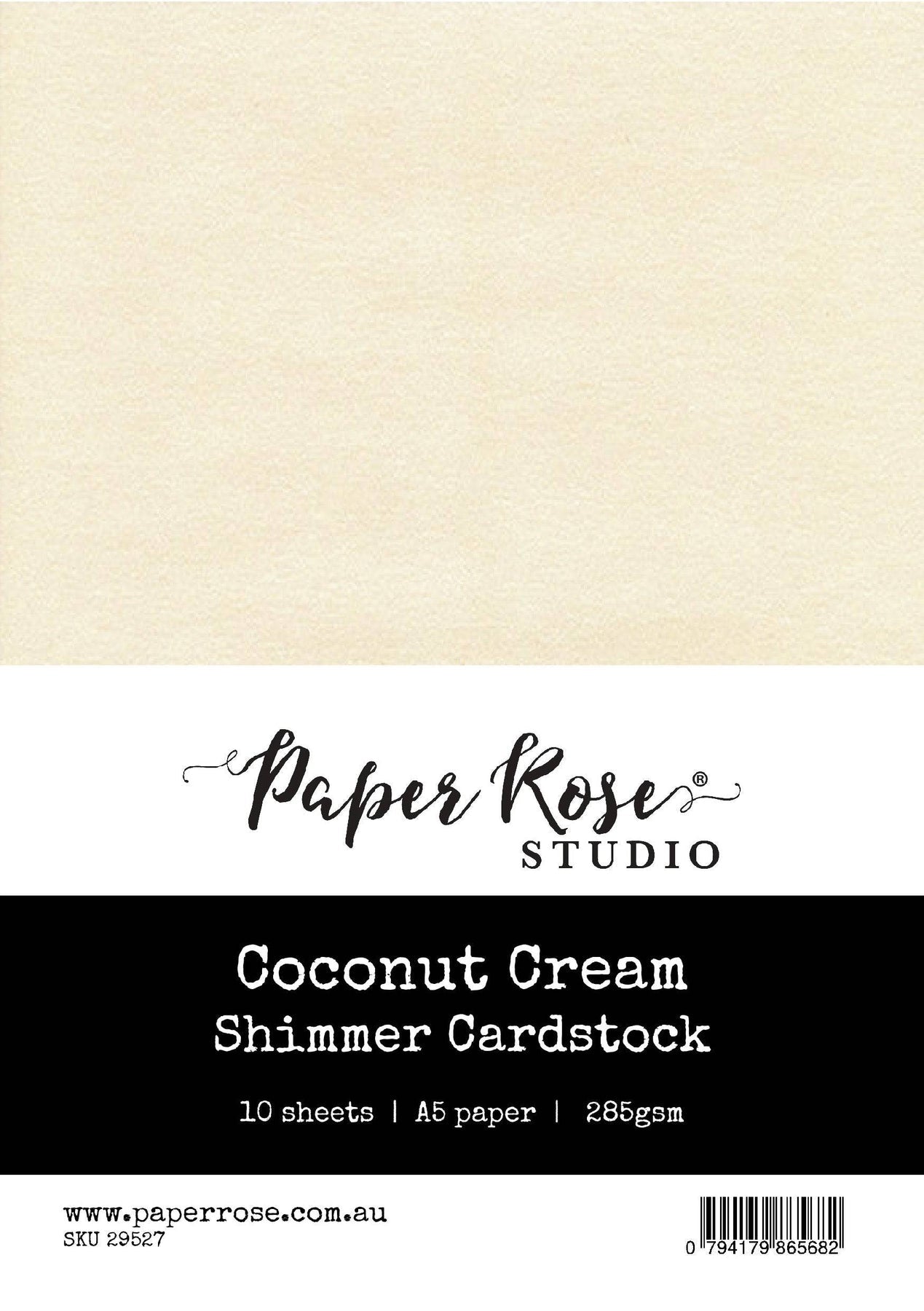 Coconut Cream Shimmer Cardstock A5 10pc