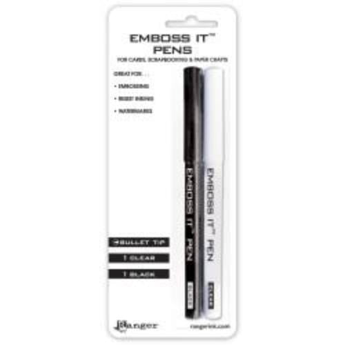 Ranger Emboss It Pens 2/Pkg Black & one clear.