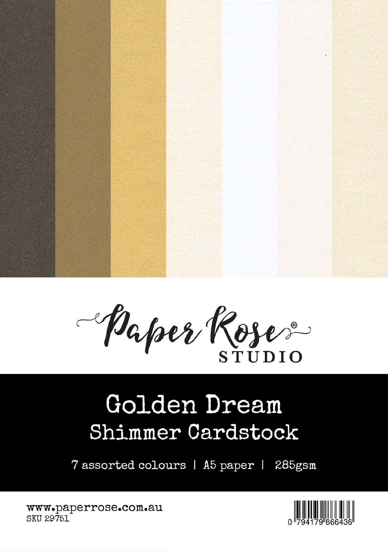 Golden Dream Assorted Shimmer Cardstock A5 7pc