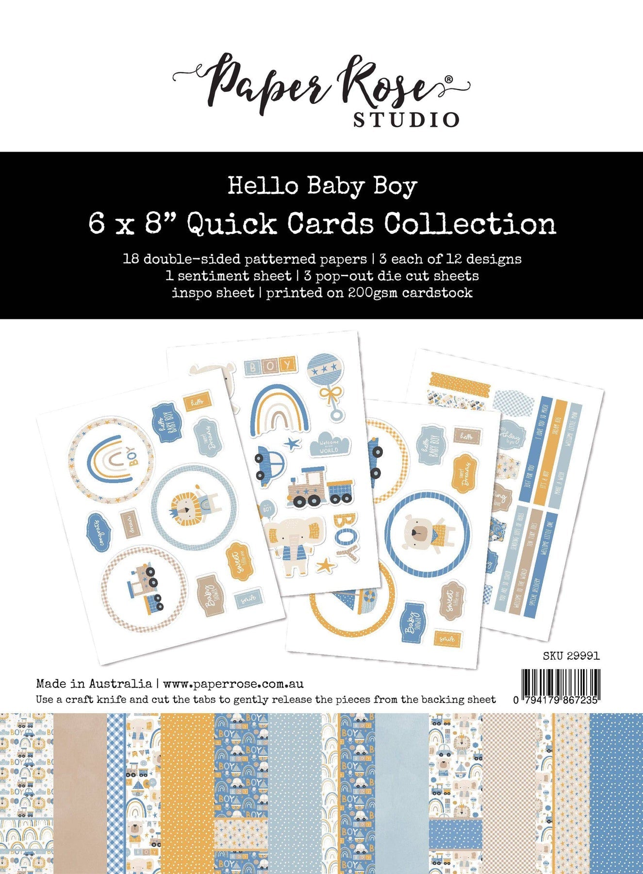 Hello Little Boy 6x8" Quick Cards Collection