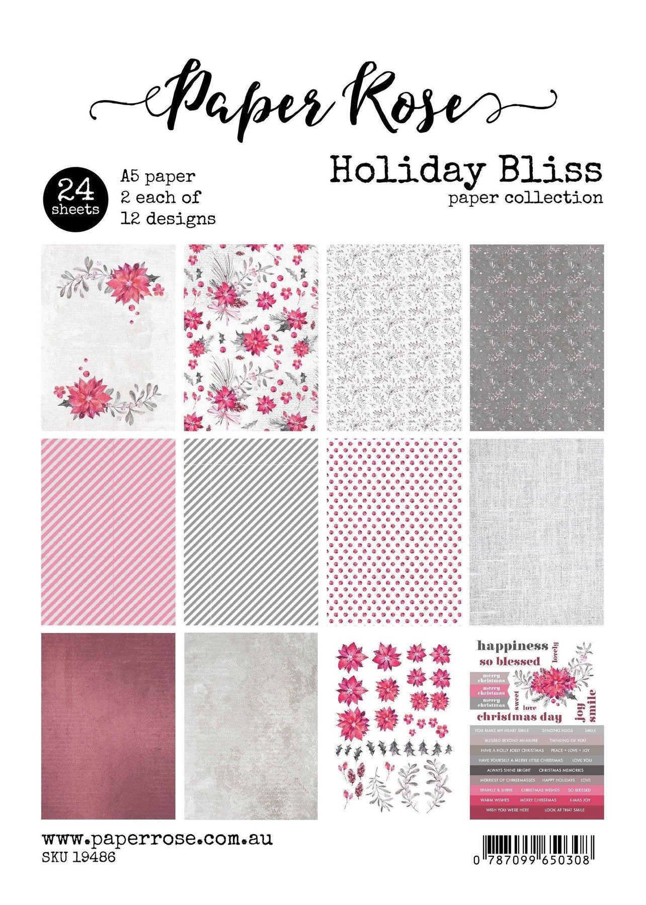 Holiday Bliss A5 24pc Paper Pack