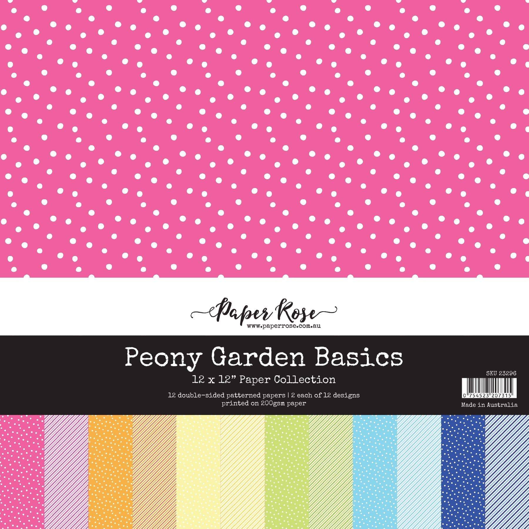 Peony Garden Basics 12x12 Paper Collection