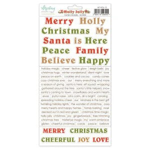 Holly Jolly Stickers - Words