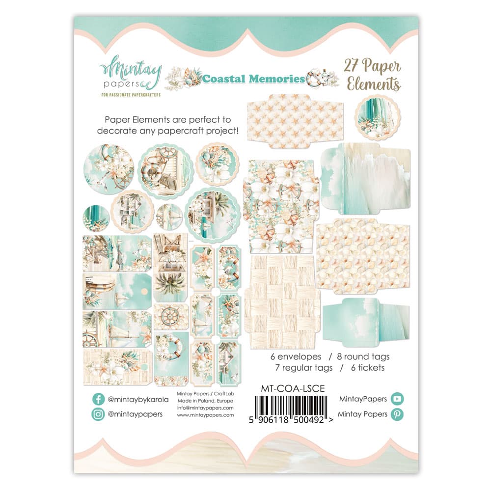 Coastal Memories Paper Elements