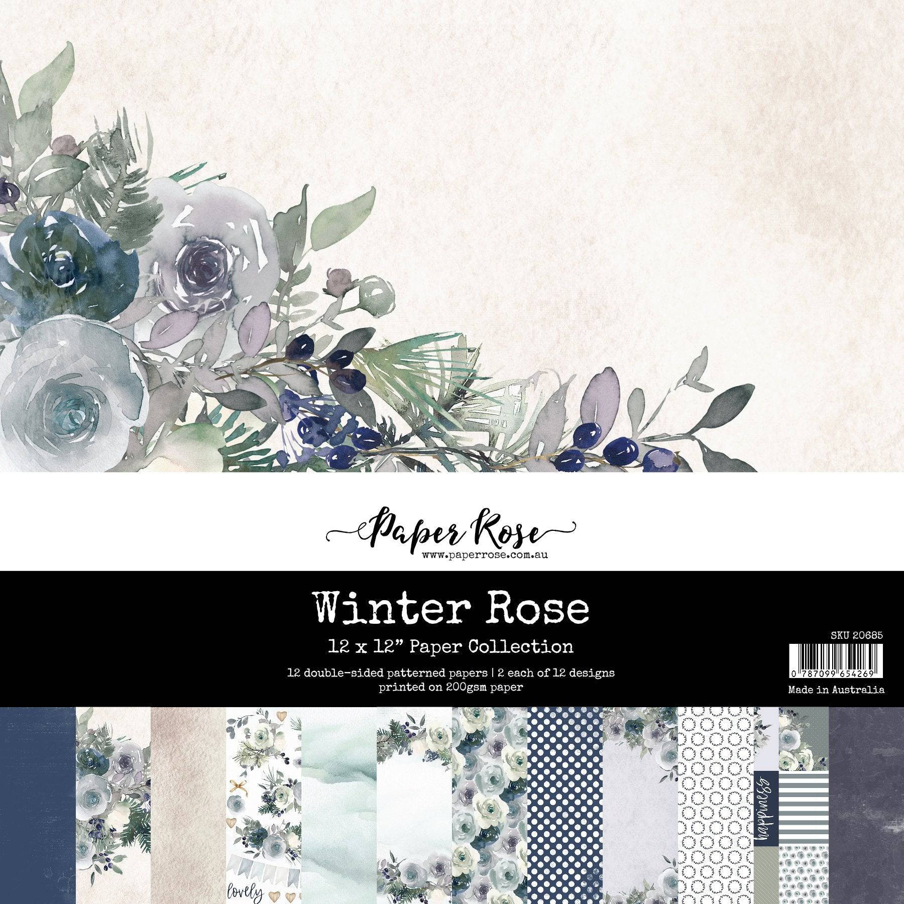Winter Rose 12x12 Paper Collection
