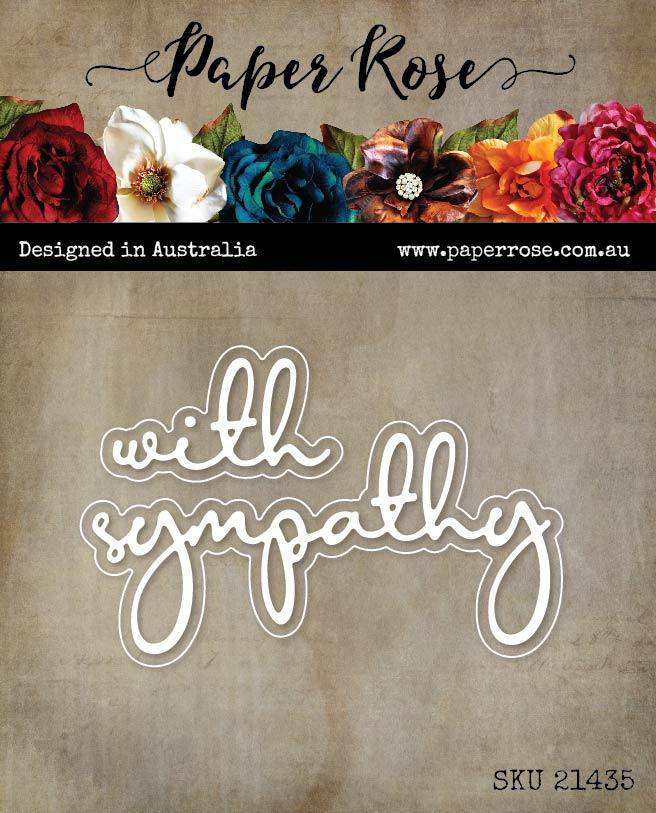 With Sympathy Fine Script Layered Metal Cutting Die